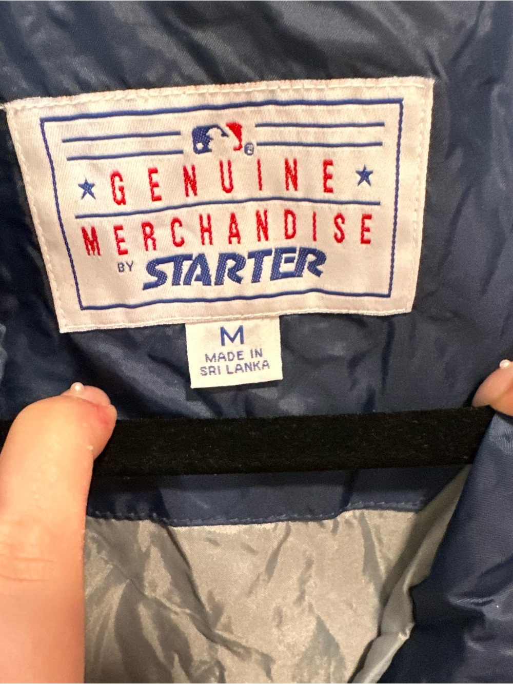 New York Yankees Navy Gray Starter Windbreaker Old School Windbreaker Jacket M - Picture 3 of 5